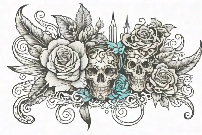 kara and trap music tattoo design idea