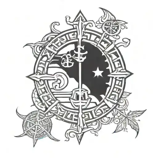 Psychiatric nurse practitioner symbol combined with symbols of fairness and equality tattoo design idea
