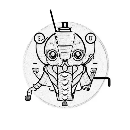 Barista design with latte art  tattoo design idea