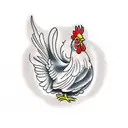 chicken tattoo design idea