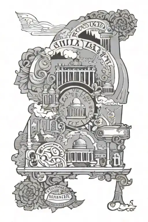 12 and state of Alabama state outline tattoo design idea