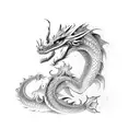 psychedelic dragon tattoo design idea