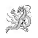 psychedelic dragon tattoo design idea