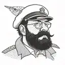 Captain haddock from Tintin tattoo design idea