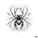 fairy hugging spider tattoo design idea