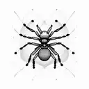 fairy hugging spider tattoo design idea