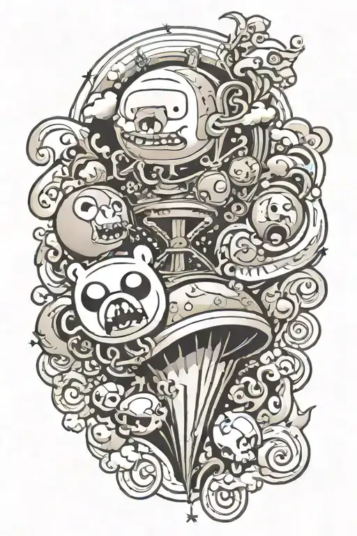 adventure time glob tattoo design idea