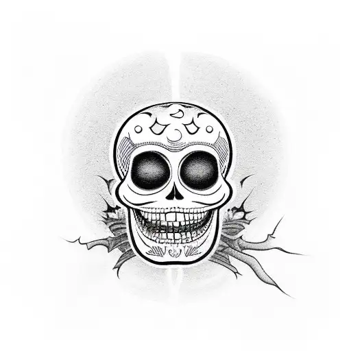 I want a donut with have the pumpkin king n the other side jack skeleton  tattoo design idea