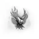 gothic raven  tattoo design idea