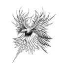 gothic raven  tattoo design idea
