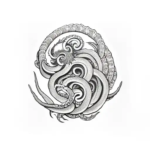 kraken hand tattoo  tattoo design idea