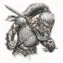 warrior tattoo design idea