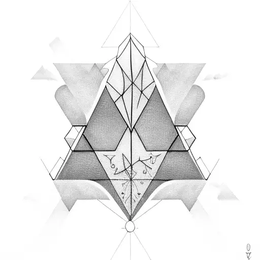 A geometric design inspired by the Bible verse Philippians 4:13 tattoo design idea