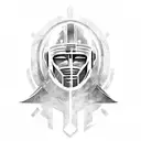 A Spartan helmet adorned with biblical scriptures, embodying the strength and faith of a warrior philosopher tattoo design idea