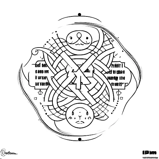 A minimalist tattoo design of a film strip with each frame depicting a different aspect of your life as a grocery store owner, intertwined with your cusp of revolution zodiac sign tattoo design idea