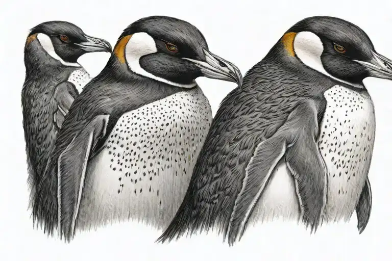 commando penguin tattoo design idea