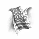 American flag sleeve tattoo design idea