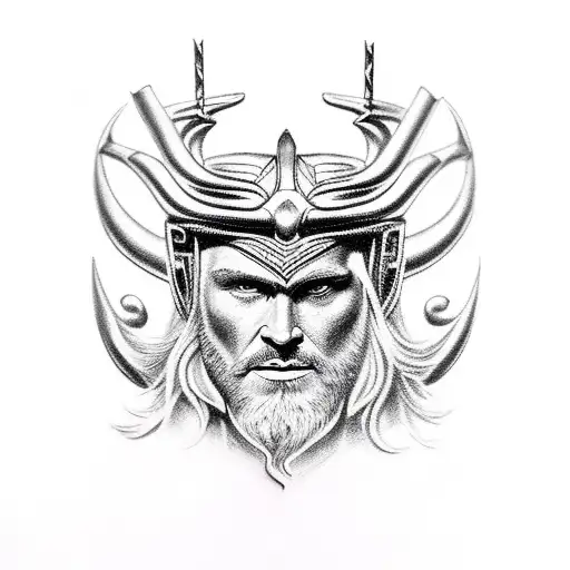 thor god of thunder tattoo design idea