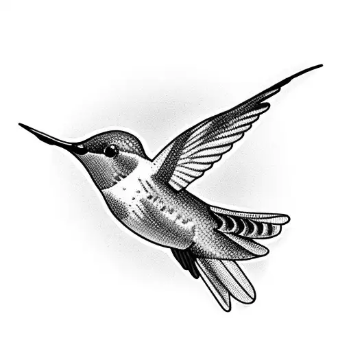 Hummingbird tattoo design idea