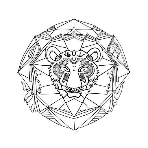 combination of the zodiac sign Leo and the name Zoë tattoo design idea