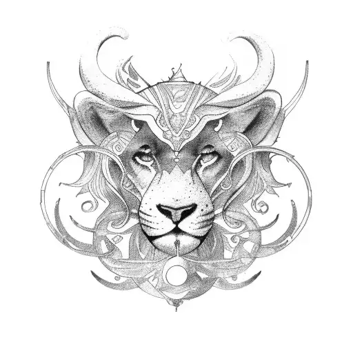 combination of the zodiac sign Leo and the name Zoë tattoo design idea