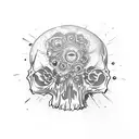 kosmonavt Skull tattoo design idea