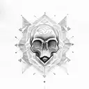 kosmonavt Skull tattoo design idea