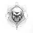 kosmonavt Skull tattoo design idea