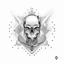 kosmonaut Skull tattoo design idea