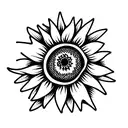 sunflowers with skulls dark art gothic for women  tattoo design idea