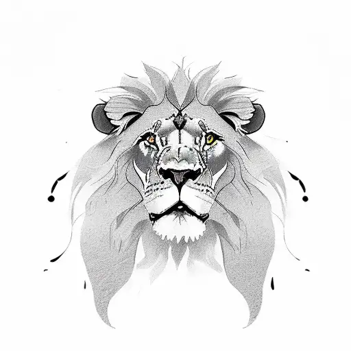 lion with the number 13 tattoo design idea