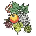 Symbol of each fruit of the Holy Spirit individually tattoo design idea