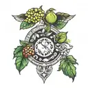 Symbol of each fruit of the Holy Spirit individually tattoo design idea
