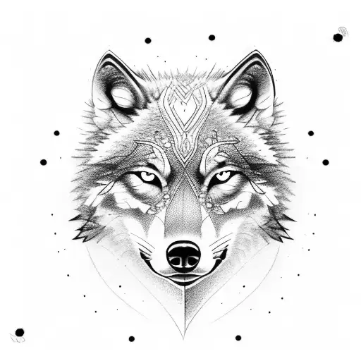 wolf learning to read  tattoo design idea