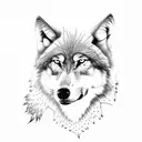 wolf learning to read  tattoo design idea
