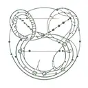 DNA Helix orbit by atoms circled by coding language  tattoo design idea