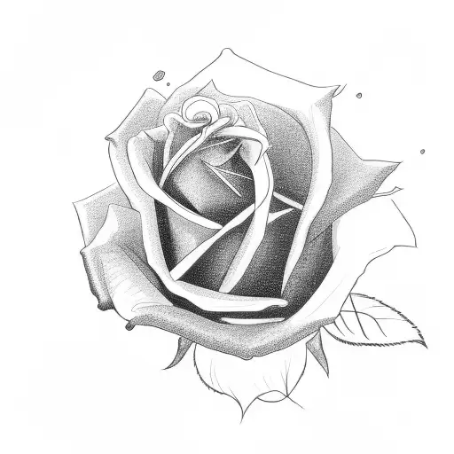 female with rose tattoo design idea