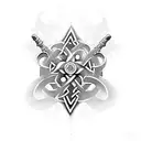 celtic cross tattoo design idea