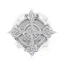 irish celtic cross tattoo design idea