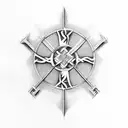 irish celtic cross tattoo design idea