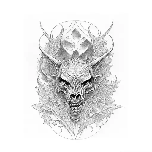 Alas de murcielago  tattoo design idea