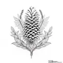 Pinecone tattoo design idea