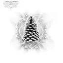 Pinecone tattoo design idea