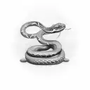 A tattoo of a snake wrapped around a stack of money with a dotwork style tattoo design idea