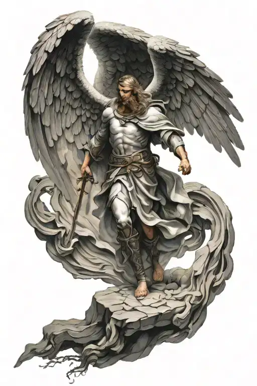 Archangel Gabriel tattoo design idea