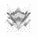 mountain on ice cream tattoo design idea