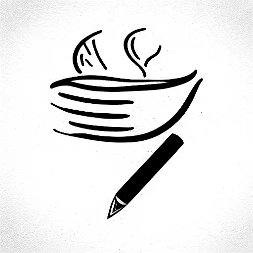 whiskey with cigar tattoo design idea