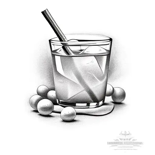 old fashioned drink tattoo design idea