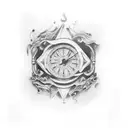 old fashioned tattoo design idea