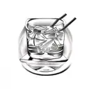 old fashioned drink tattoo design idea